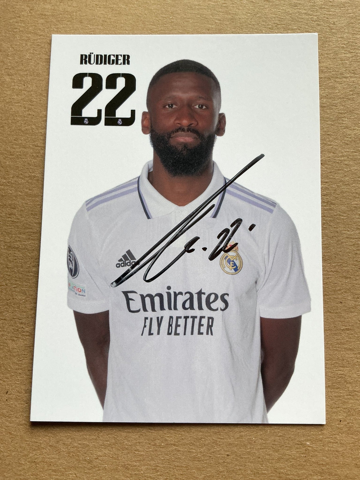 Antonio Rüdiger, Germany 🇩🇪 Real Madrid 2022/23 hand signed - Autographs-World