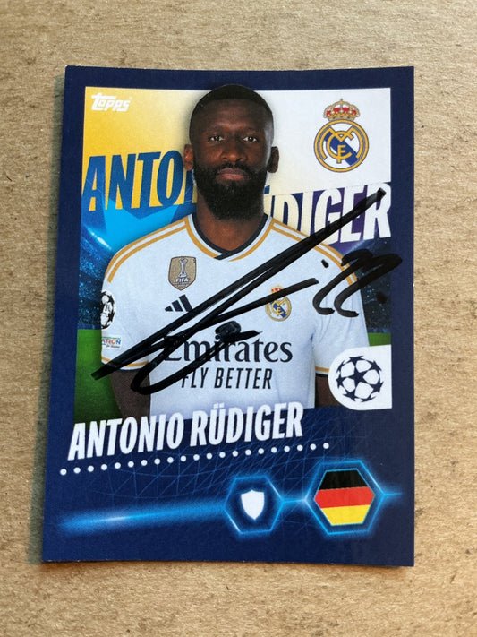 Antonio Rüdiger, Germany 🇩🇪 Real Madrid 2023/24 Topps hand signed - Autographs-World