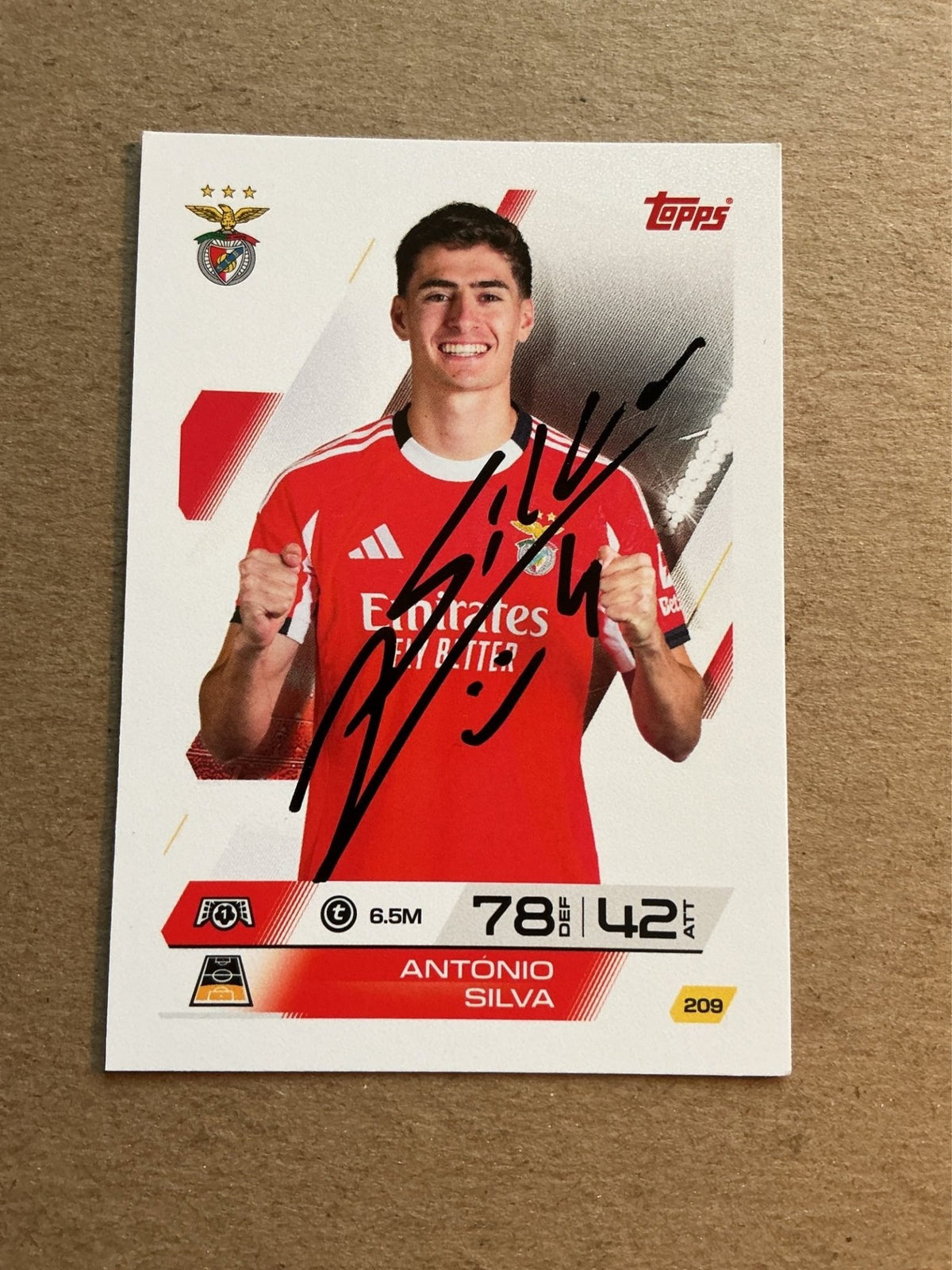 Antonio Silva, Portugal 🇵🇹 SL Benfica 2025/26 hand signed - Autographs-World