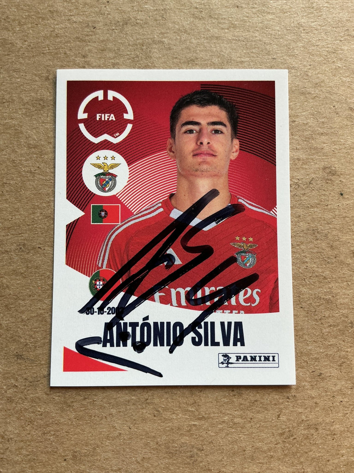 Antonio Silva, Portugal 🇵🇹 SL Benfica Club World Cup 2025 Panini hand signed - Autographs-World