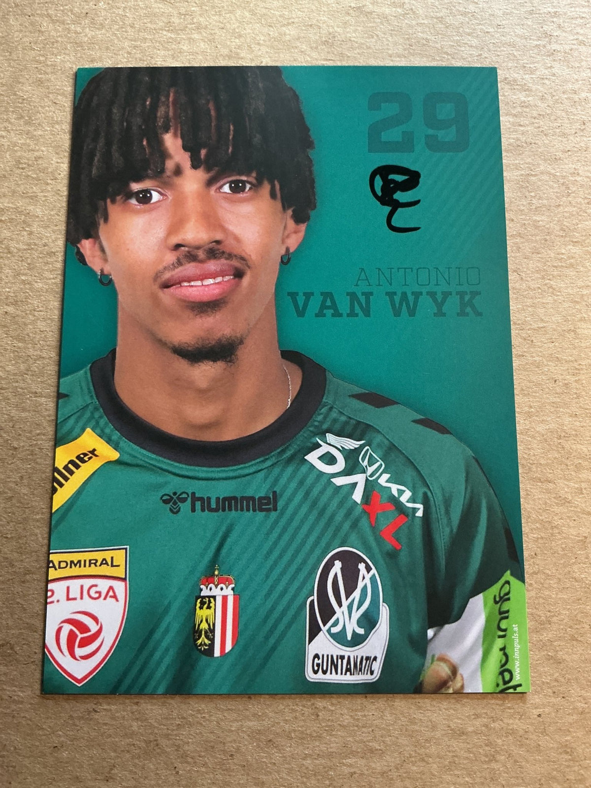 Antonio van Wyk, South Africa 🇿🇦 SV Ried 2024/25 hand signed - Autographs-World