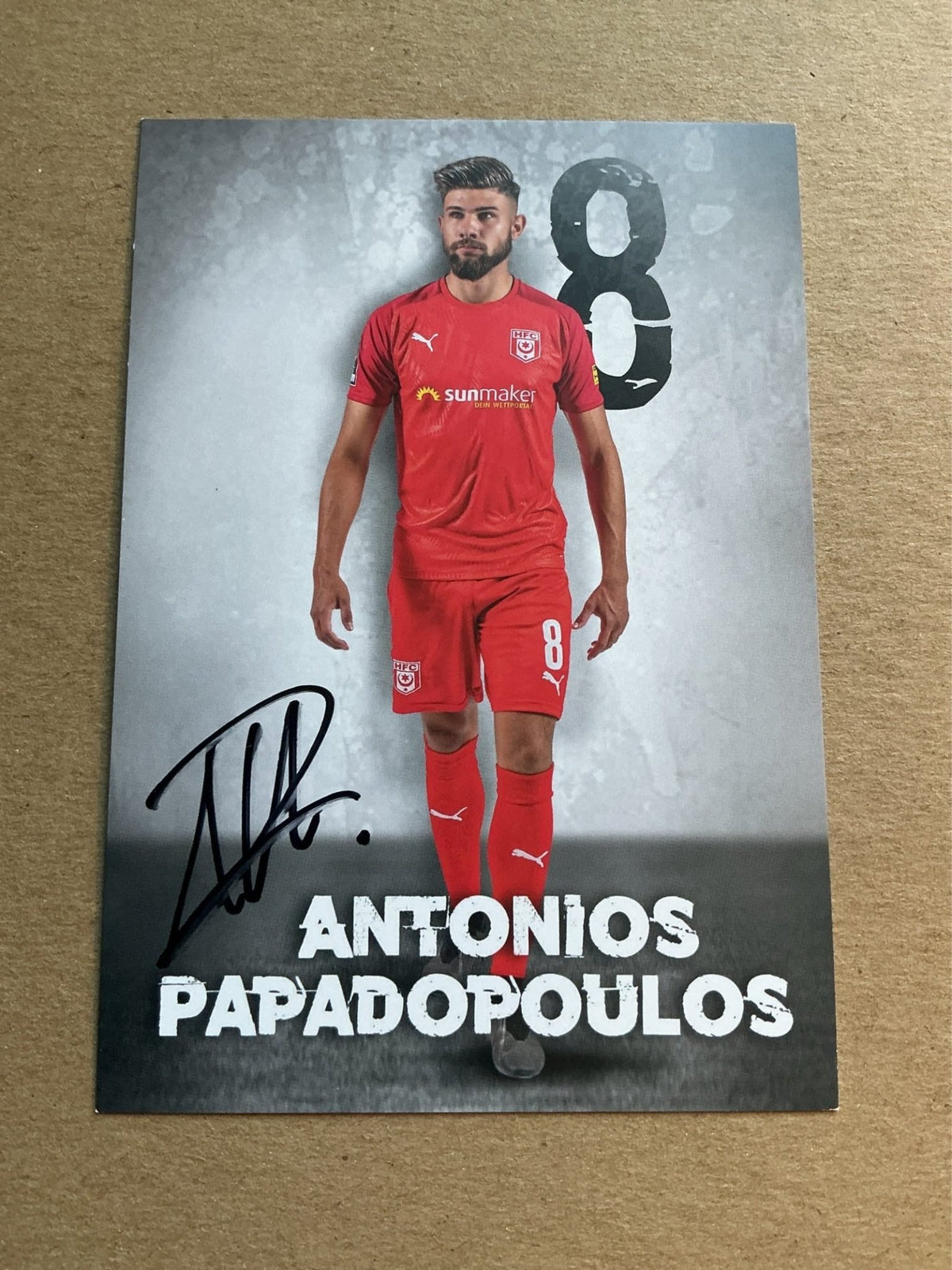 Antonios Papadopoulos, Germany 🇩🇪 Hallescher FC 2019/20 hand signed - Autographs-World