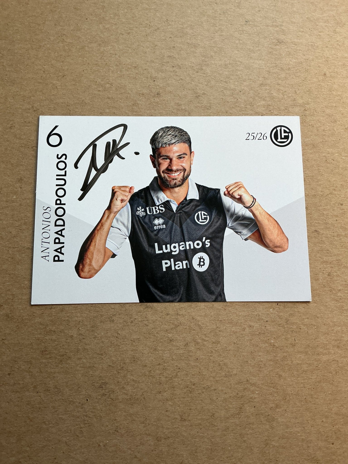 Antonios Papadopoulos, Germany 🇩🇪 HC Lugano 2025/26 hand signed - Autographs-World
