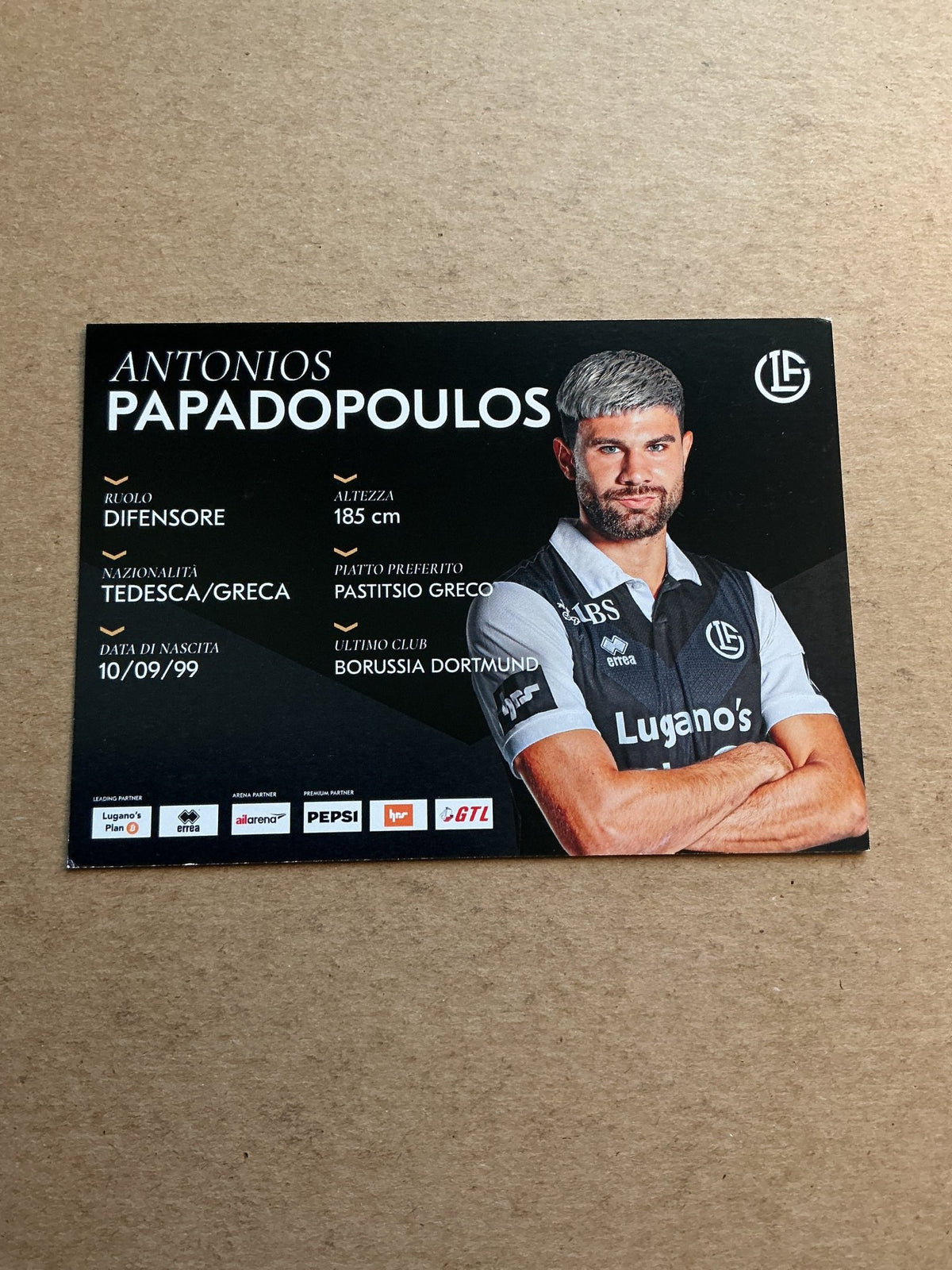 Antonios Papadopoulos, Germany 🇩🇪 HC Lugano 2025/26 hand signed - Autographs-World