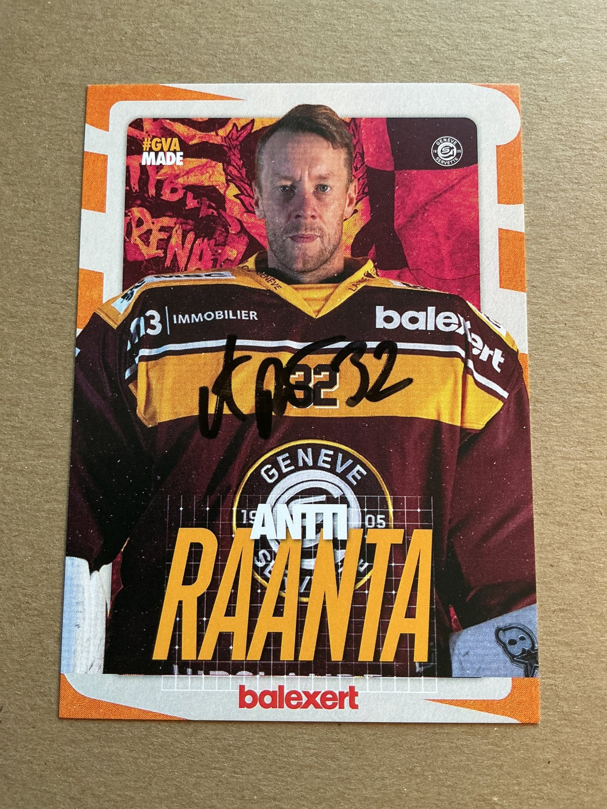 Antti Raanta, Finland 🇫🇮 Geneve-Servette HC 2024/25 hand signed - Autographs-World