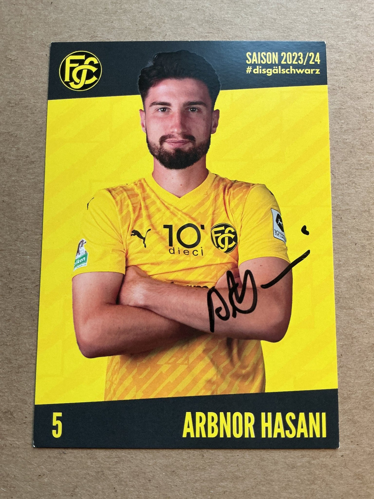 Arbnor Hasani, Switzerland 🇨🇭 FC Schaffhausen 2023/24 hand signed - Autographs-World