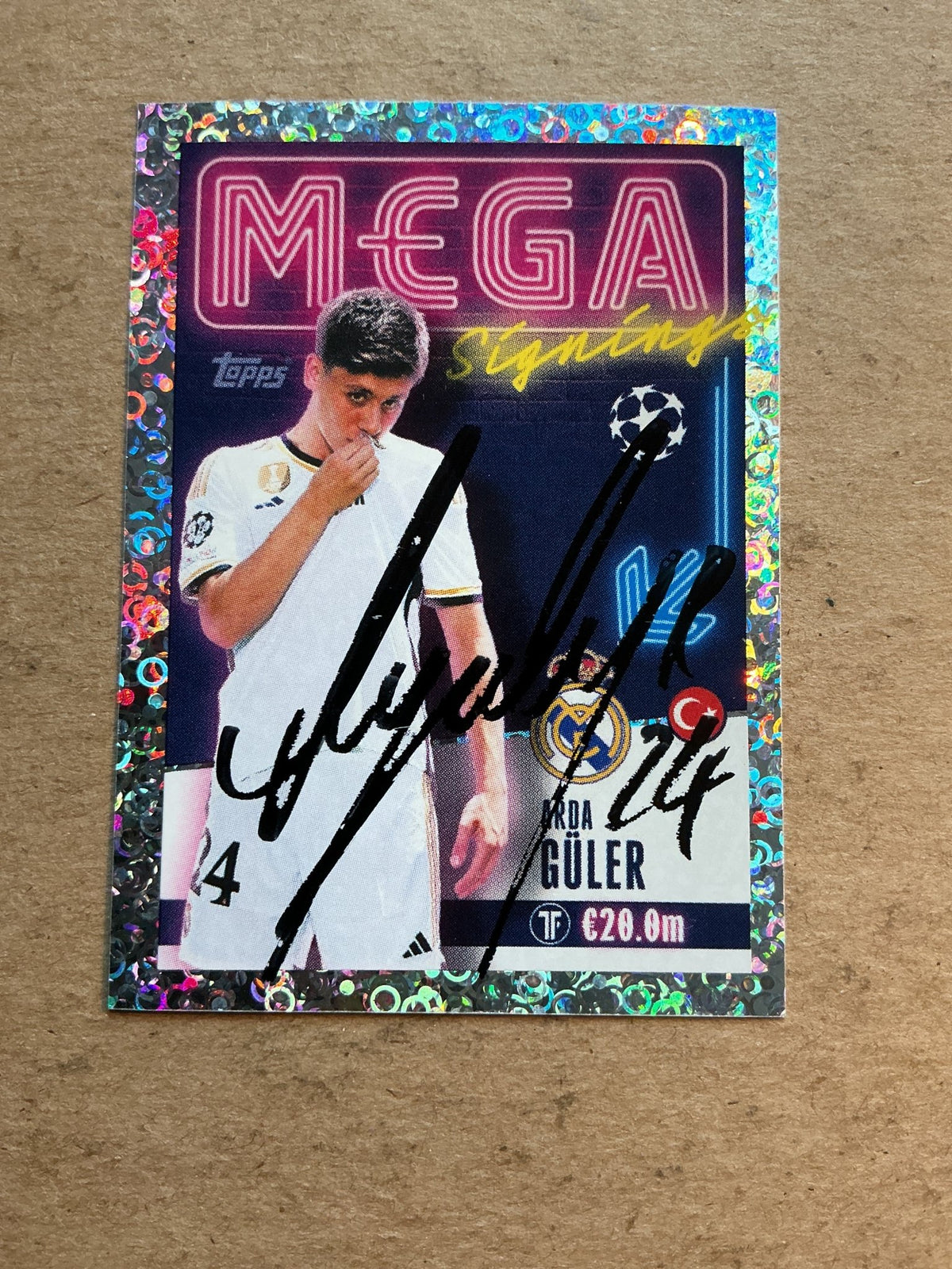 Arda Güler, Türkiye 🇹🇷 Real Madrid 2023/24 Topps hand signed - Autographs-World