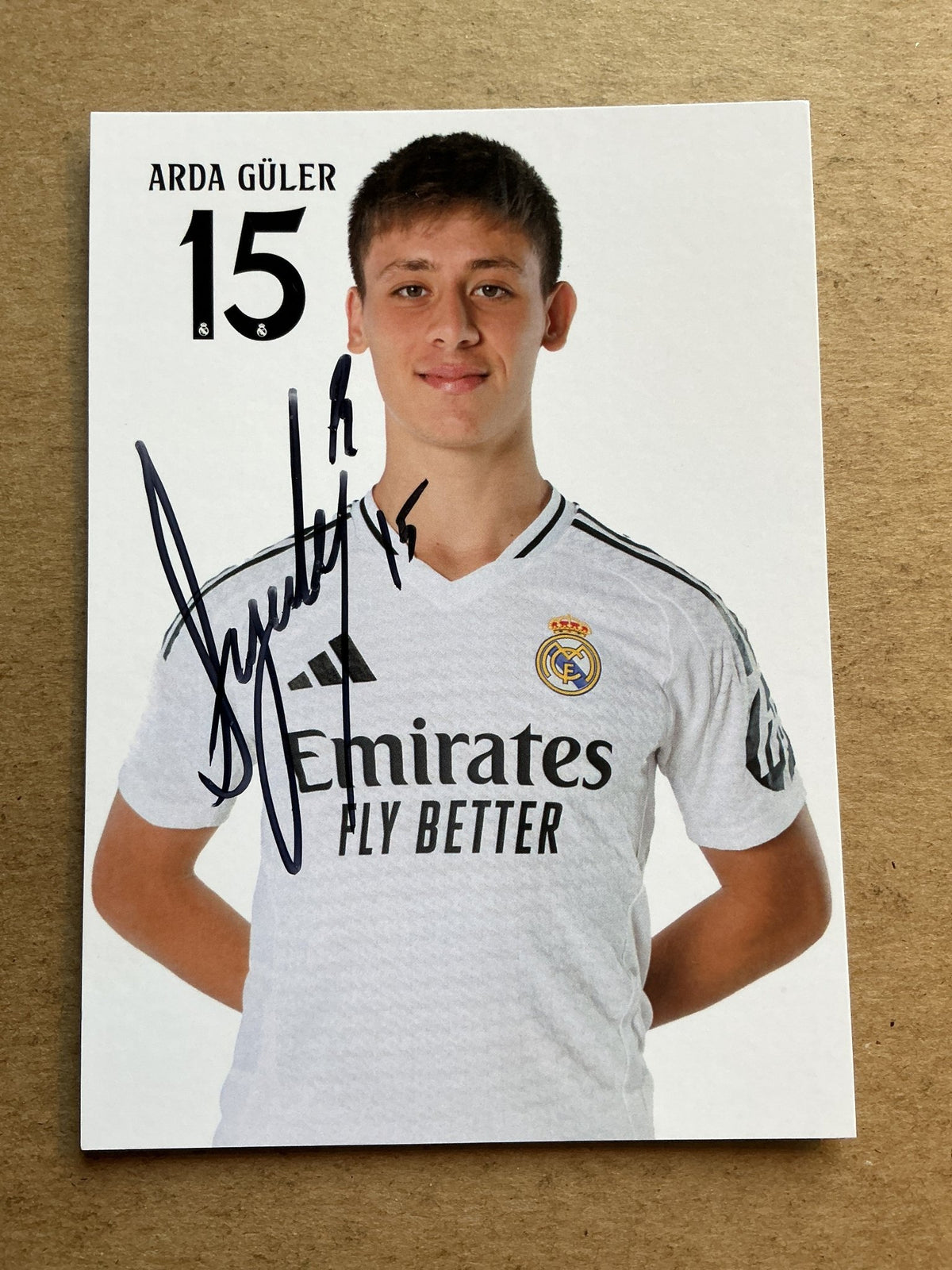 Arda Güler, Türkiye 🇹🇷 Real Madrid 2024/25 hand signed - Autographs-World