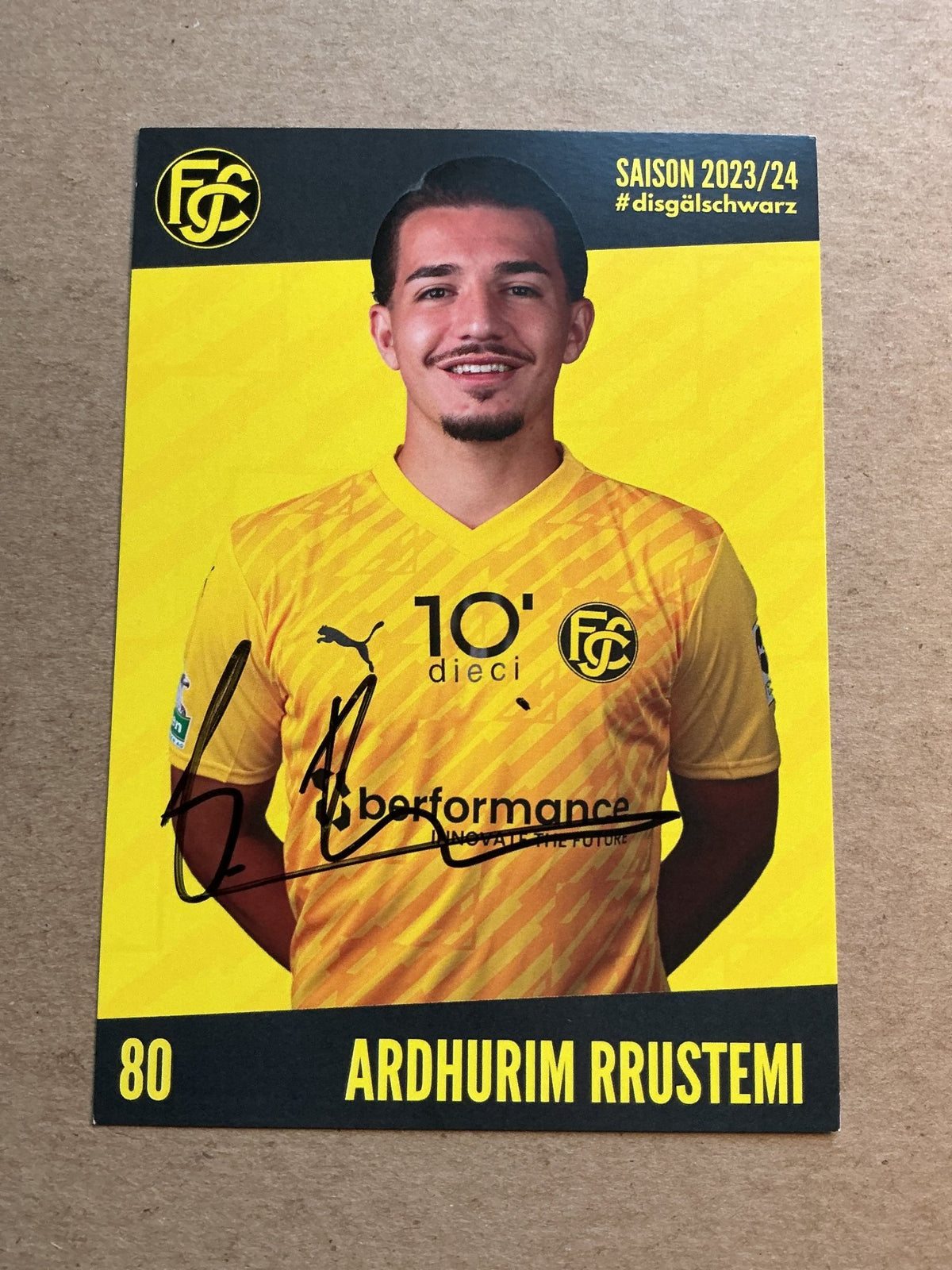 Ardhurim Rrustemi, Switzerland 🇨🇭 FC Schaffhausen 2023/24 hand signed - Autographs-World