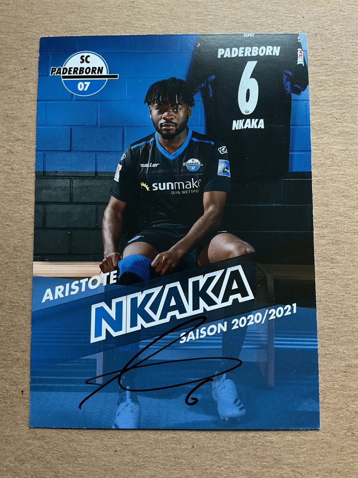 Aristote Nkaka, Belgium 🇧🇪 SC Paderborn 07 2020/21 hand signed - Autographs-World