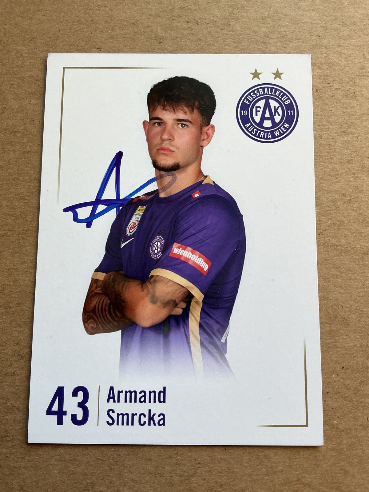 Armand Smrcka, Austria 🇦🇹 Austria Wien 2022/23 hand signed - Autographs-World