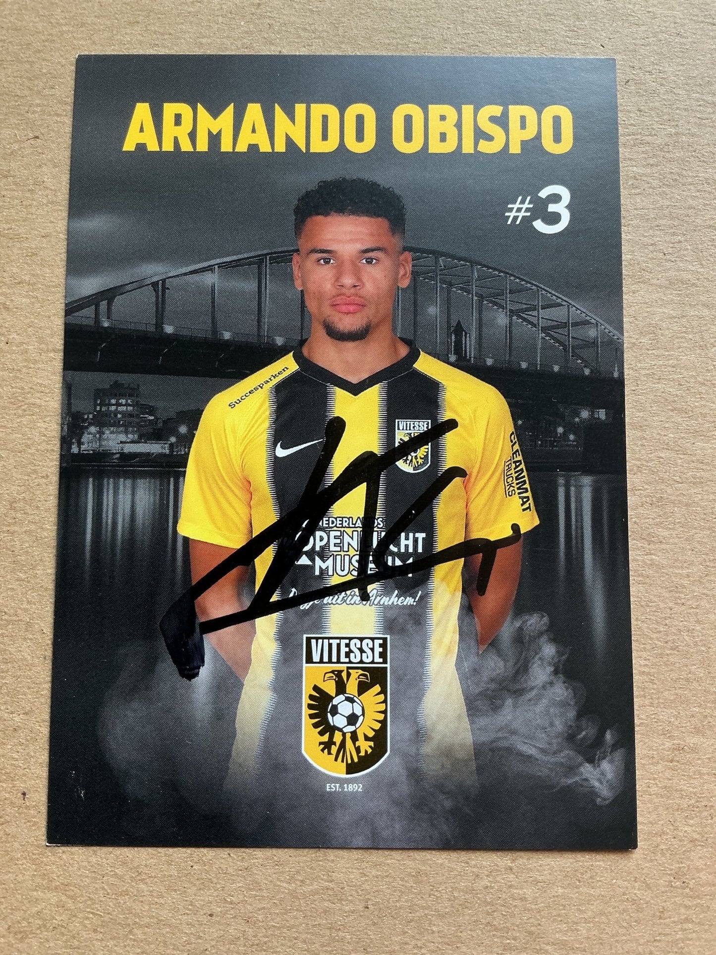 Armando Obispo, Netherlands 🇳🇱 Vitesse Arnhem 2019/20 hand signed - Autographs-World