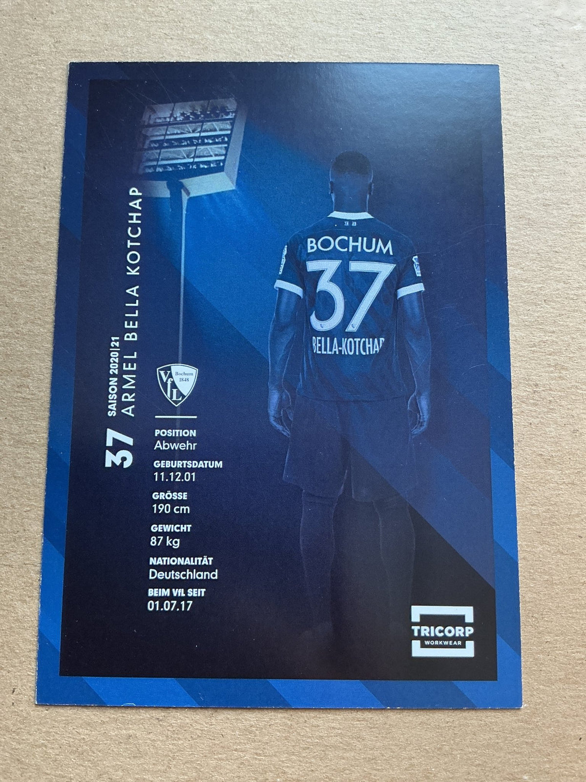 Armel Bella Kotchap, Germany 🇩🇪 VfL Bochum 2020/21 hand signed - Autographs-World