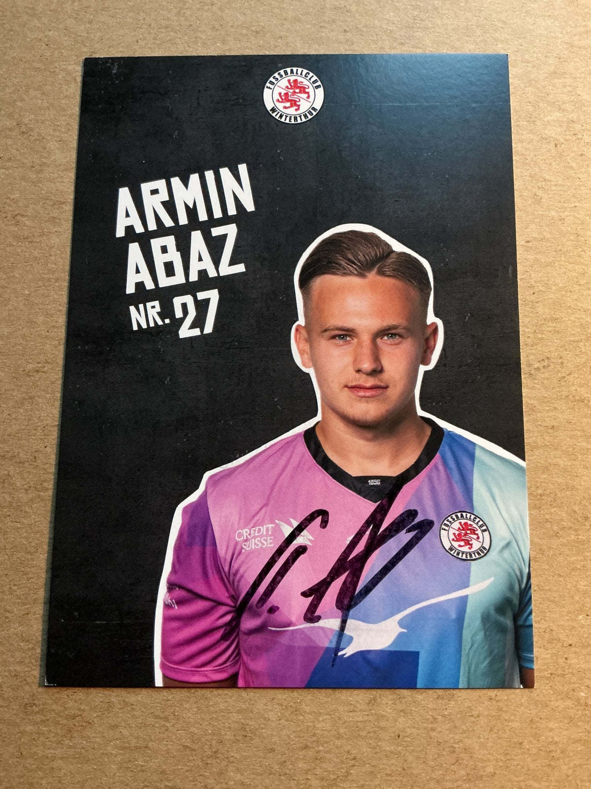 Armin Abaz, Switzerland 🇨🇭 FC Winterthur 2022/23 hand signed - Autographs-World