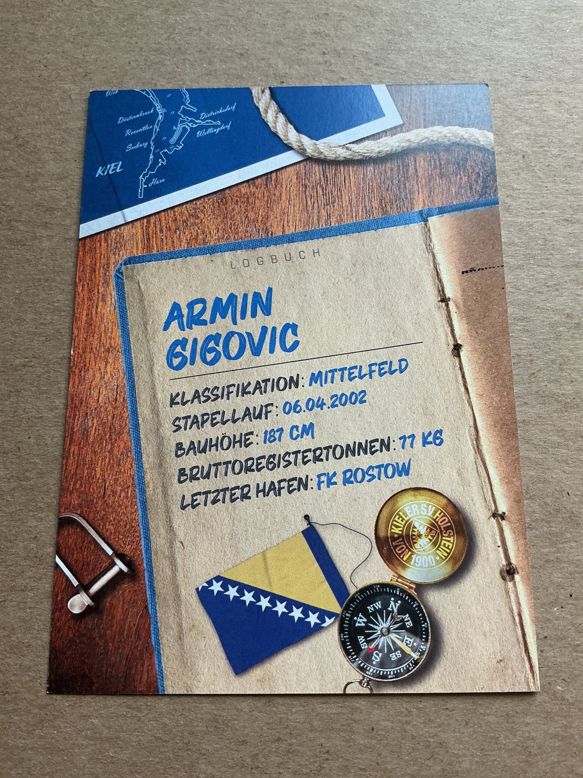 Armin Gigovic, Bosnia 🇧🇦 Holstein Kiel 2024/25 hand signed - Autographs-World