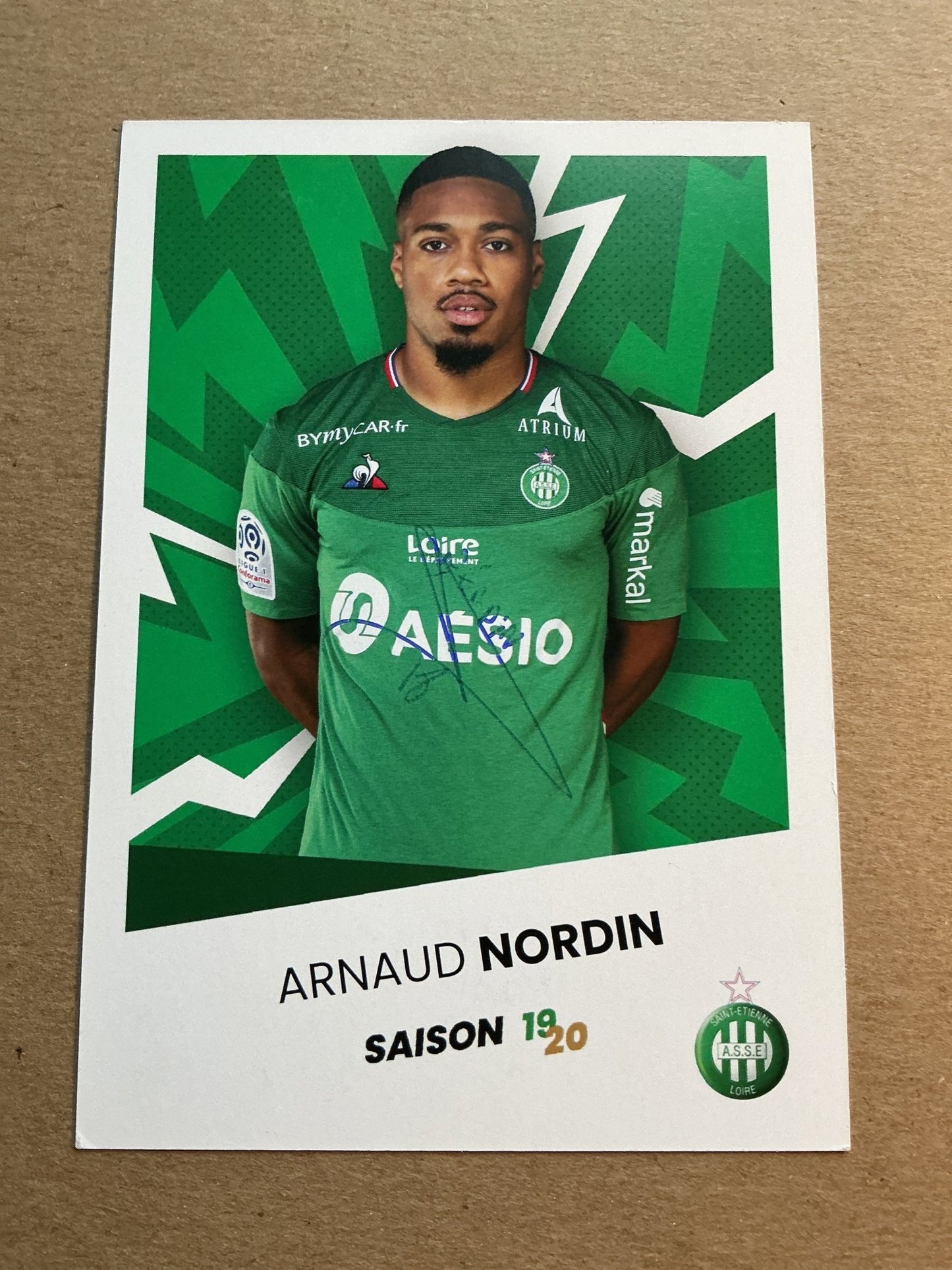 Arnaud Nordin, France 🇫🇷 AS Saint-Étienne 2019/20 hand signed - Autographs-World