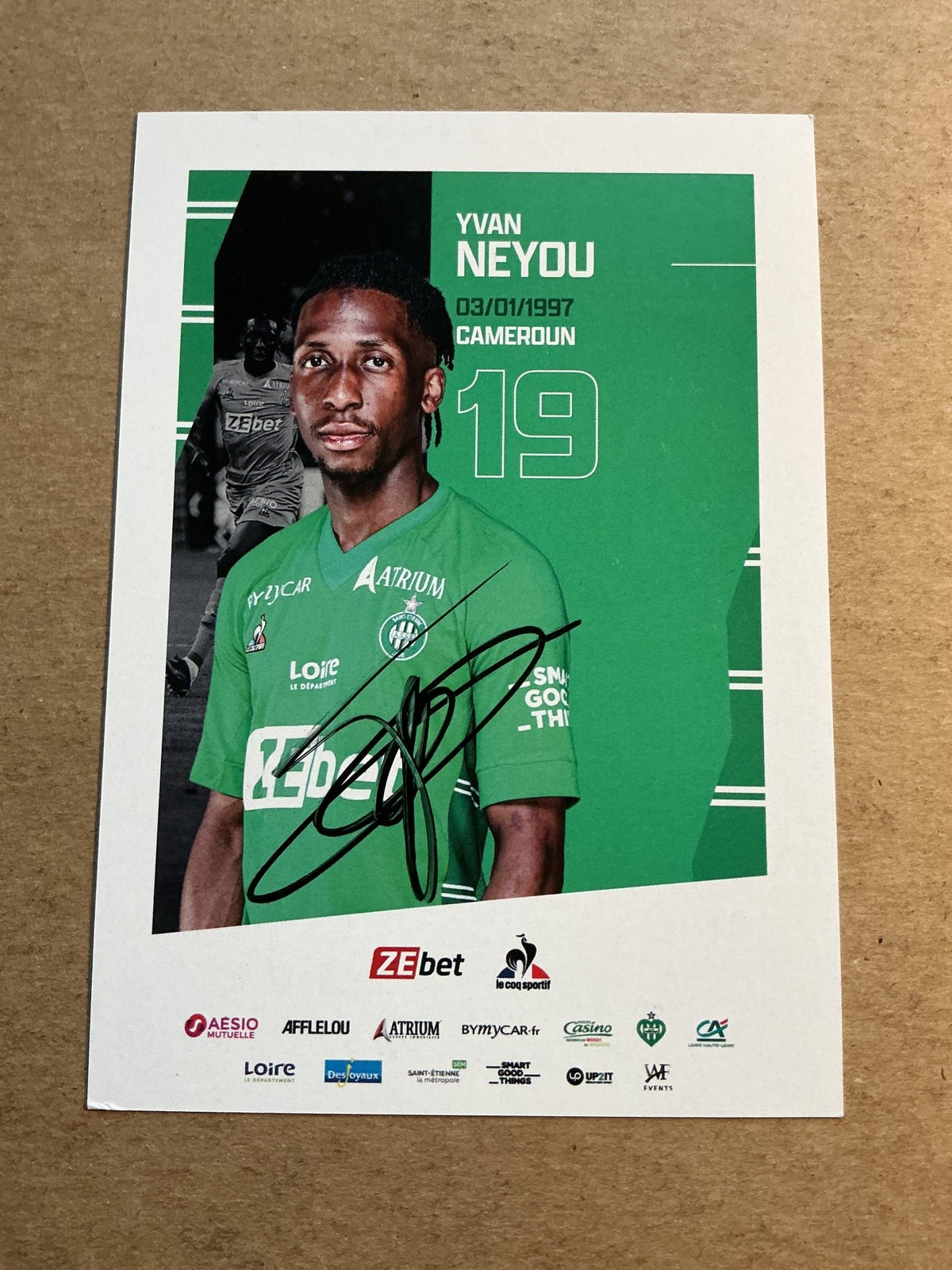 Arnaud Nordin, France 🇫🇷 AS Saint-Étienne 2021/22 hand signed - Autographs-World