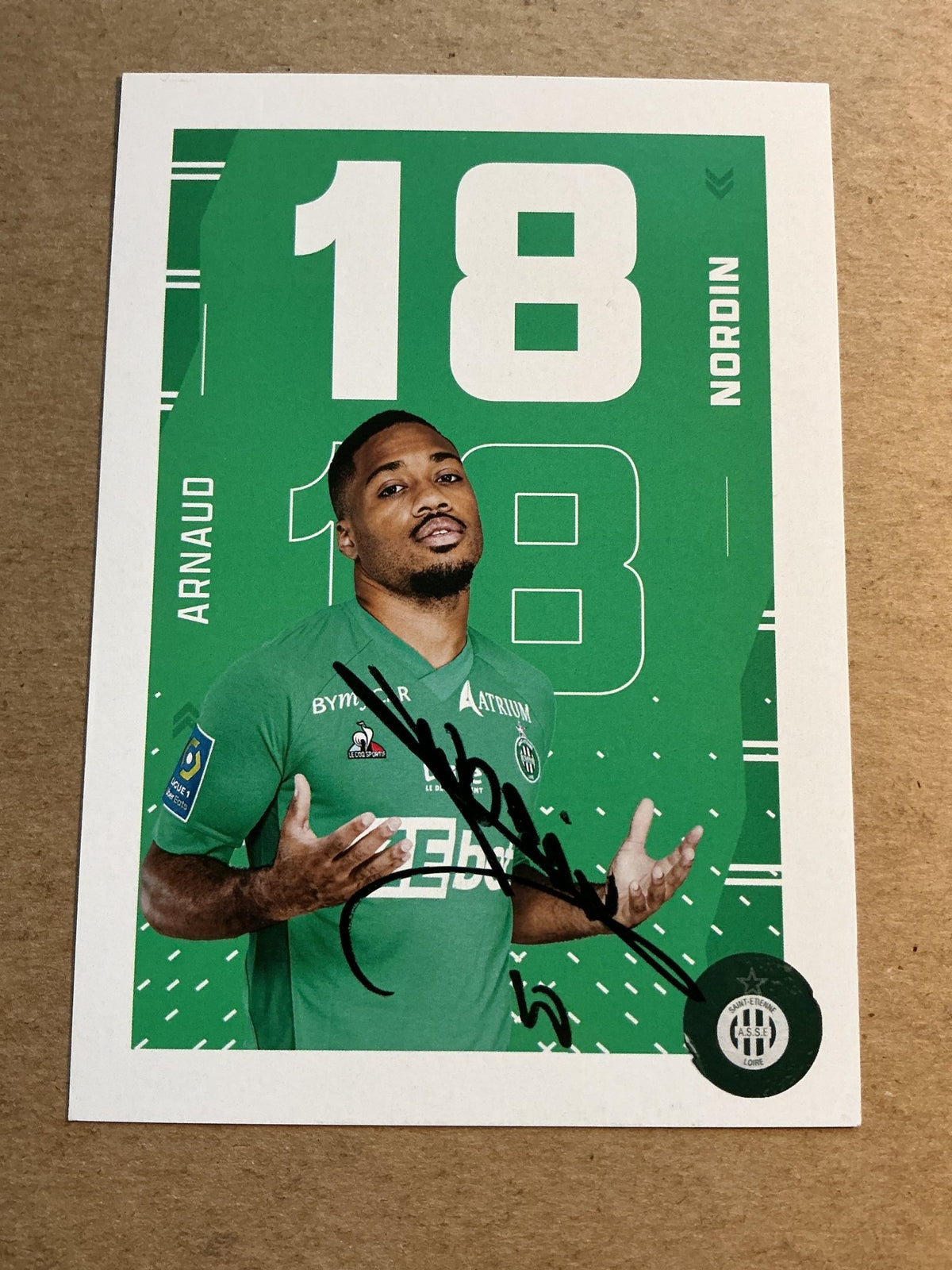 Arnaud Nordin, France 🇫🇷 AS Saint-Étienne 2021/22 hand signed - Autographs-World
