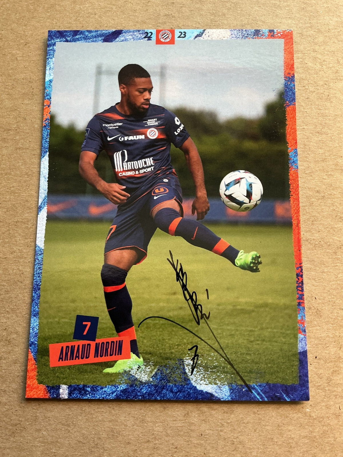 Arnaud Nordin, France 🇫🇷 Montpellier HSC 2022/23 hand signed - Autographs-World