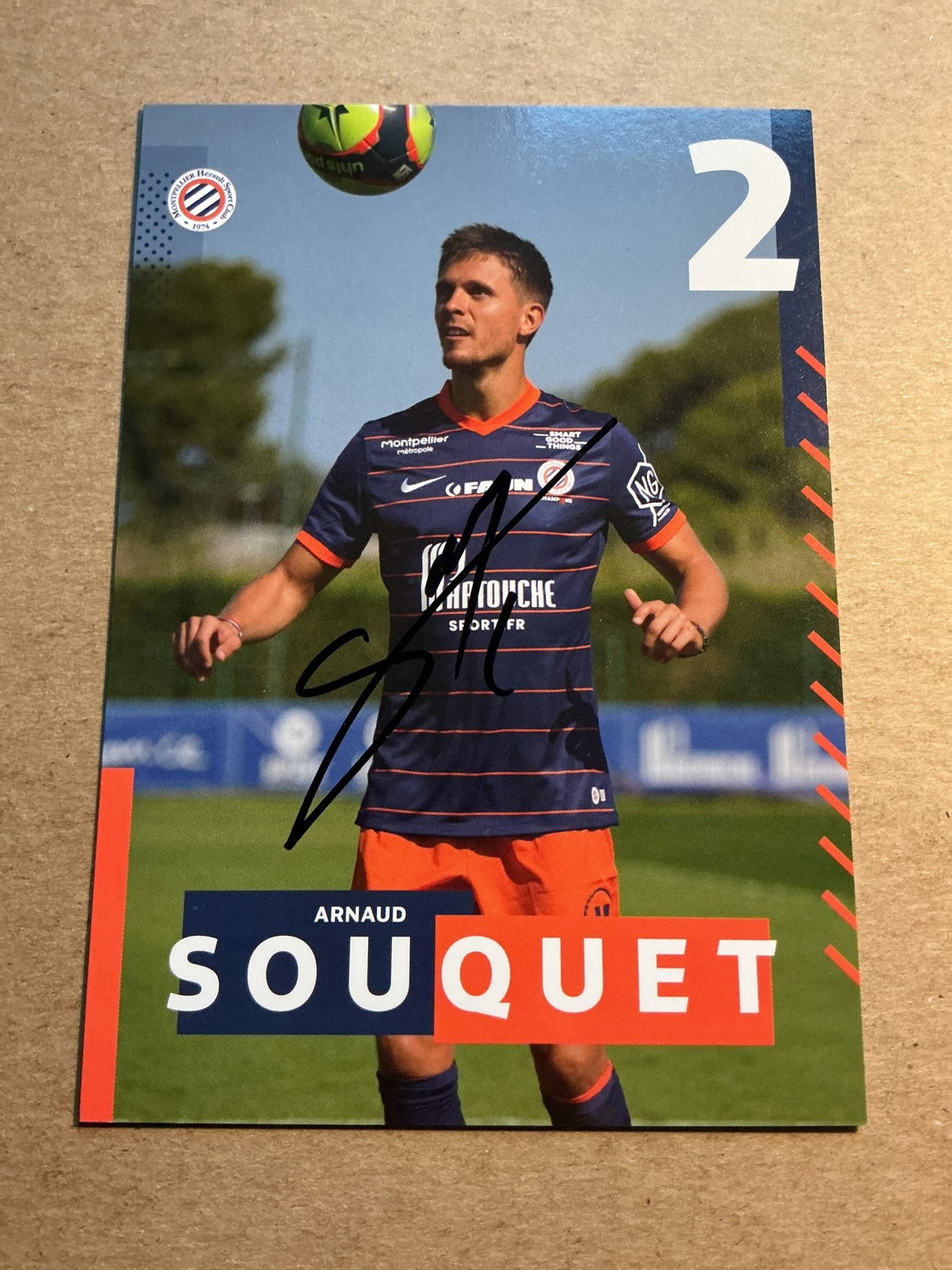 Arnaud Souquet, France 🇫🇷 Montpellier HSC 2021/22 hand signed - Autographs-World