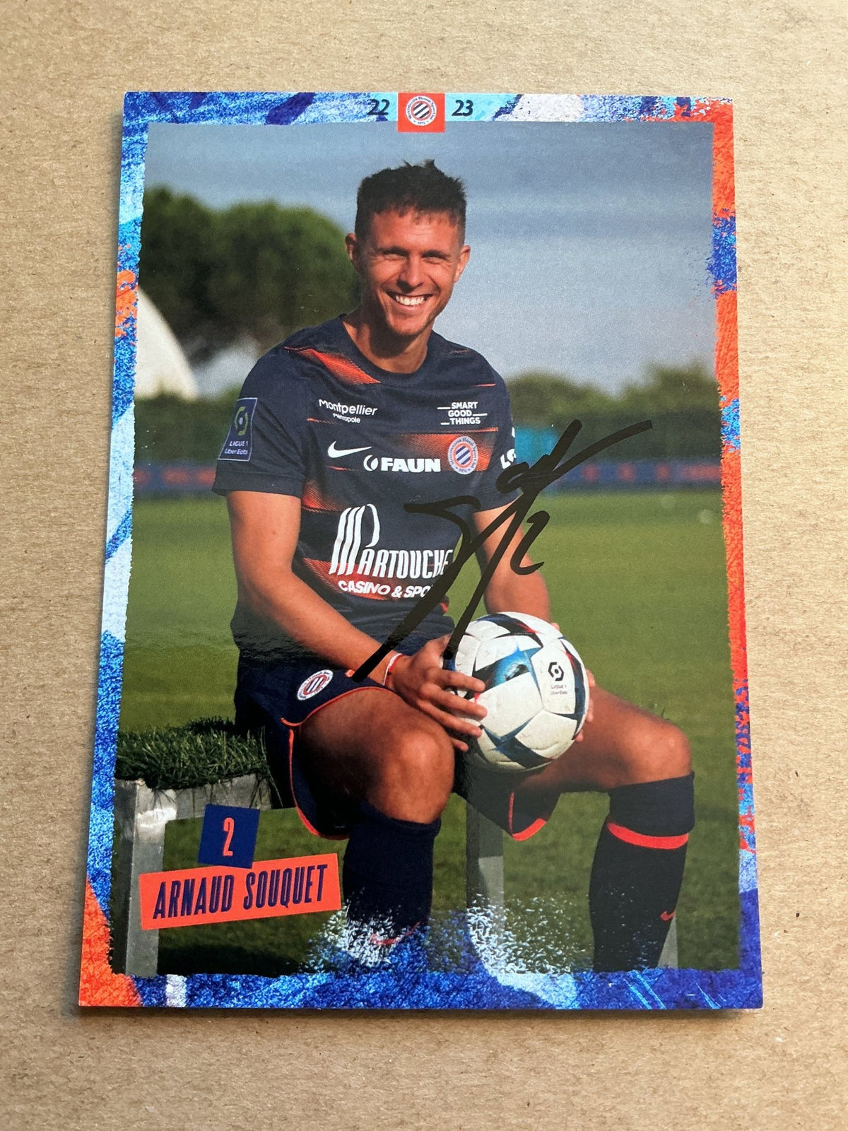 Arnaud Souquet, France 🇫🇷 Montpellier HSC 2022/23 hand signed - Autographs-World