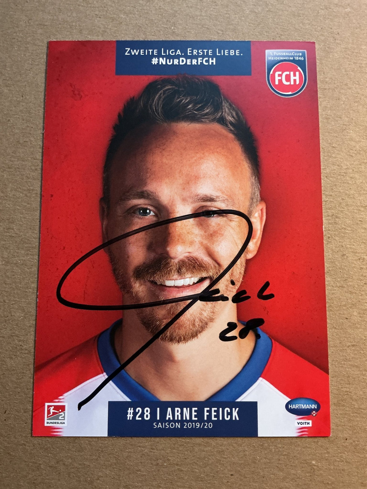 Arne Feick, Germany 🇩🇪 1.FC Heidenheim 2019/20 hand signed - Autographs-World