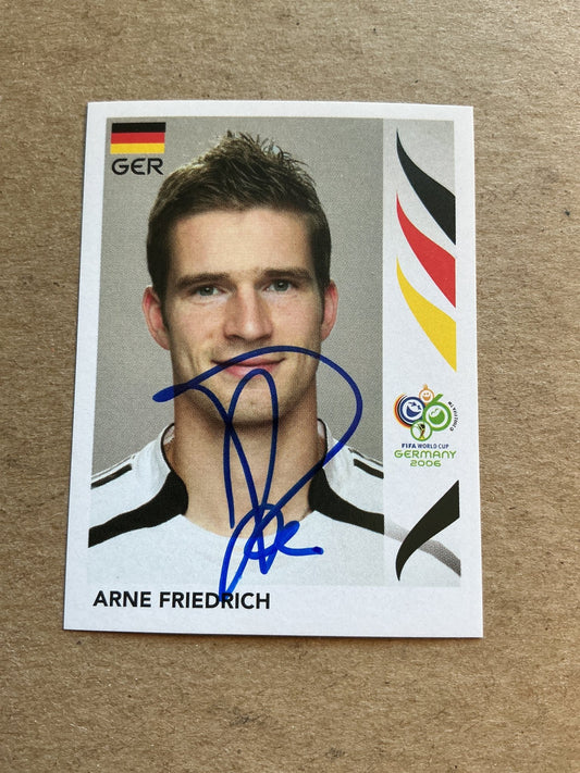 Arne Friedrich, Germany 🇩🇪 FIFA World Cup 2006 Panini hand signed - Autographs-World