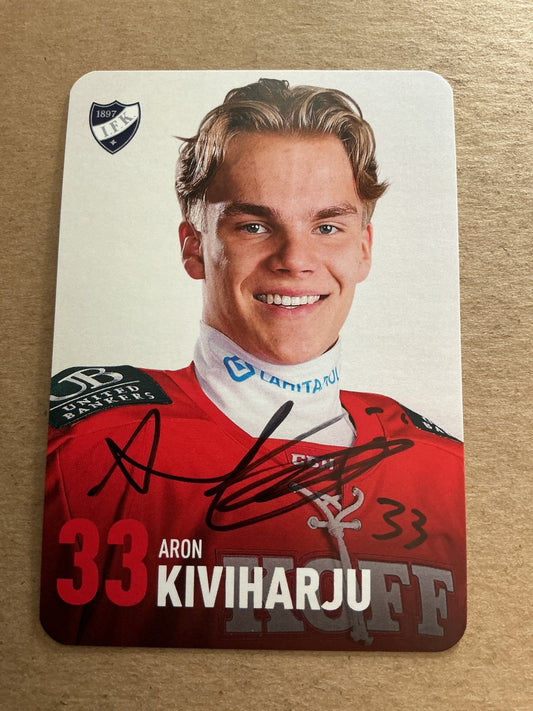Aron Kiviharju, Finland 🇫🇮 HIFK Hockey 2024/25 hand signed - Autographs-World