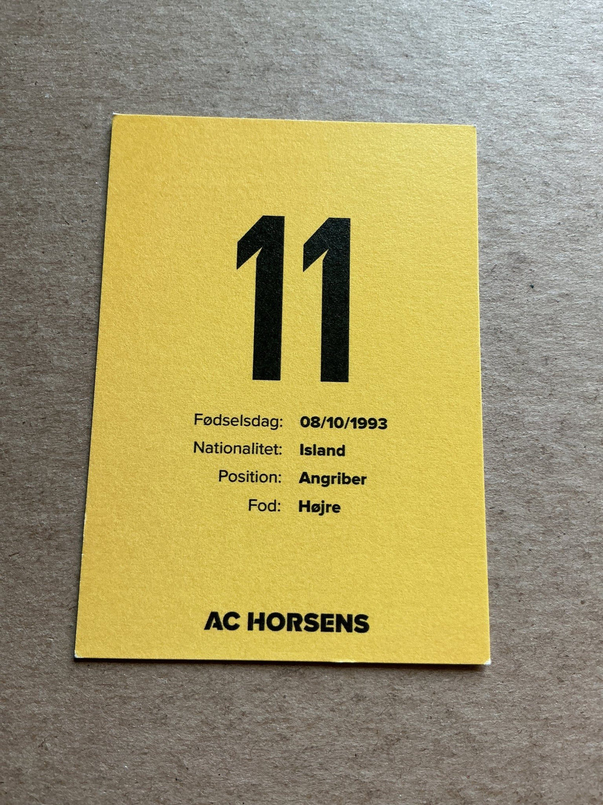 Aron Sigurdarson, Iceland 🇮🇸 AC Horsens 2022/23 hand signed - Autographs-World