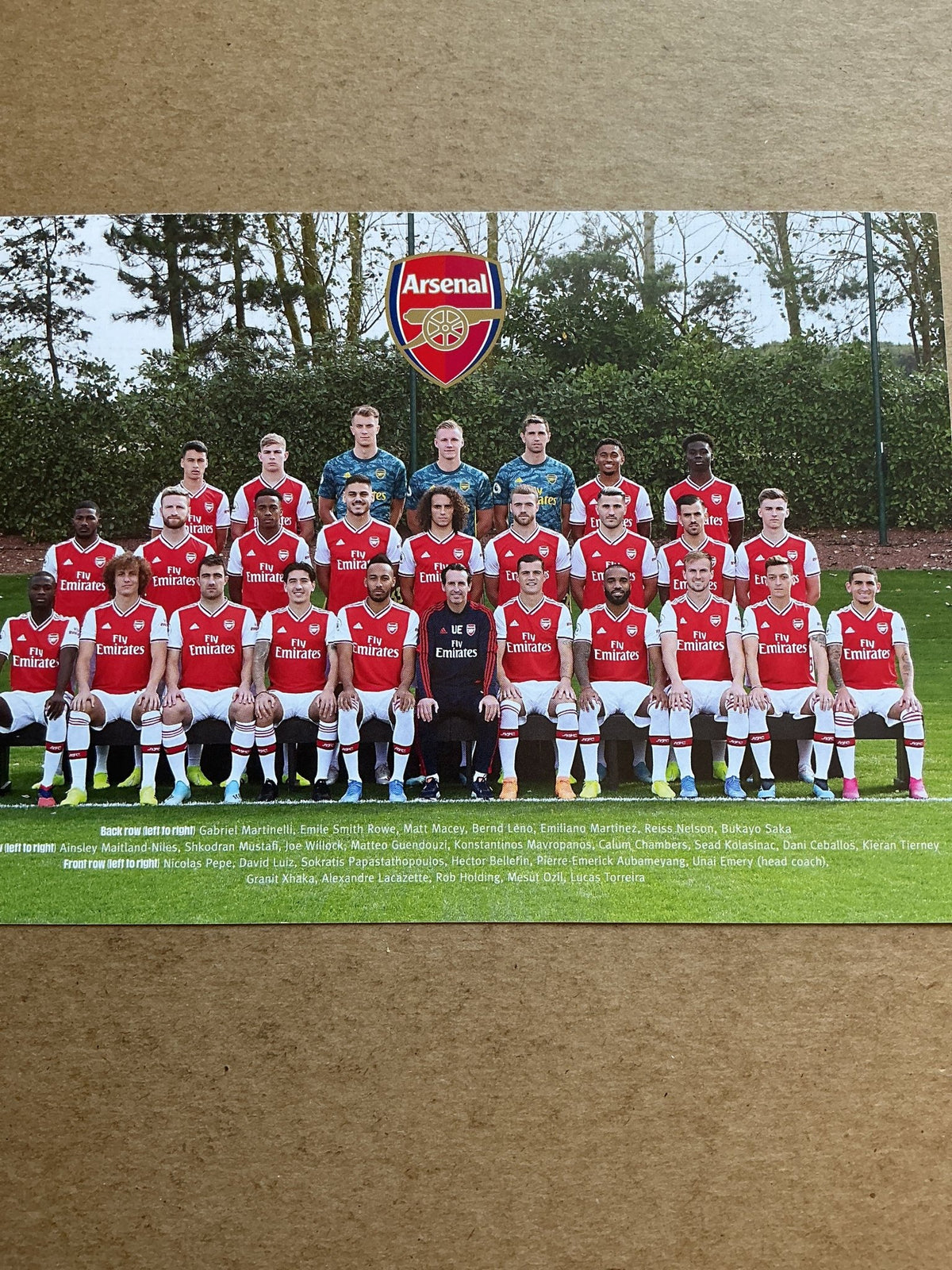 Arsenal FC, England 🏴󠁧󠁢󠁥󠁮󠁧󠁿 Team Photo 2019/20 unsigned - Autographs-World