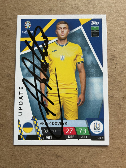 Artem Dovbyk, Ukraine 🇺🇦 UEFA Euro 2024 hand signed - Autographs-World