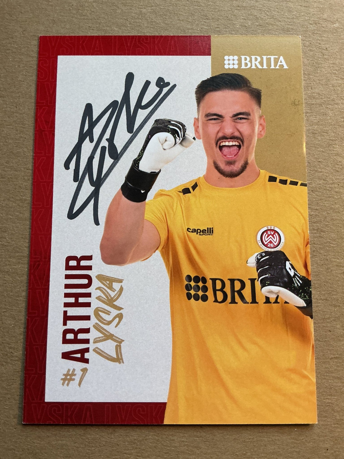 Arthur Lyska, Germany 🇩🇪 SV Wehen Wiesbaden 2023/24 hand signed - Autographs-World