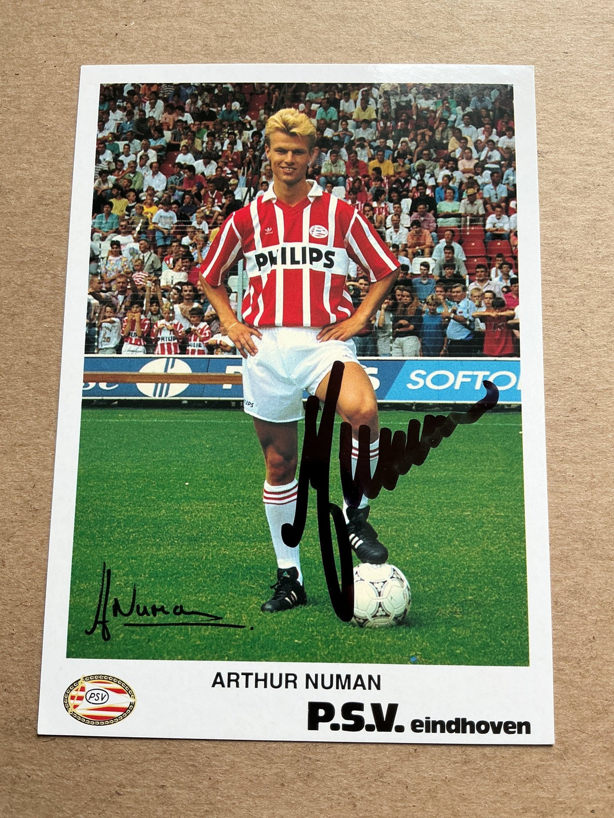 Arthur Numan, Netherlands 🇳🇱 PSV Eindhoven 1992/93 hand signed - Autographs-World