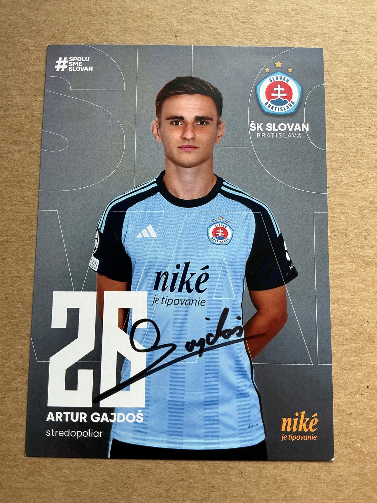 Artur Gajdos, Slovakia 🇸🇰 SK Slovan Bratislava 2024/25 hand signed - Autographs-World