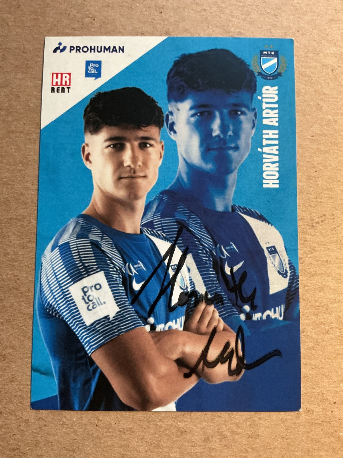 Artúr Horváth, Hungary 🇭🇺 MTK Budapest 2022/23 hand signed - Autographs-World