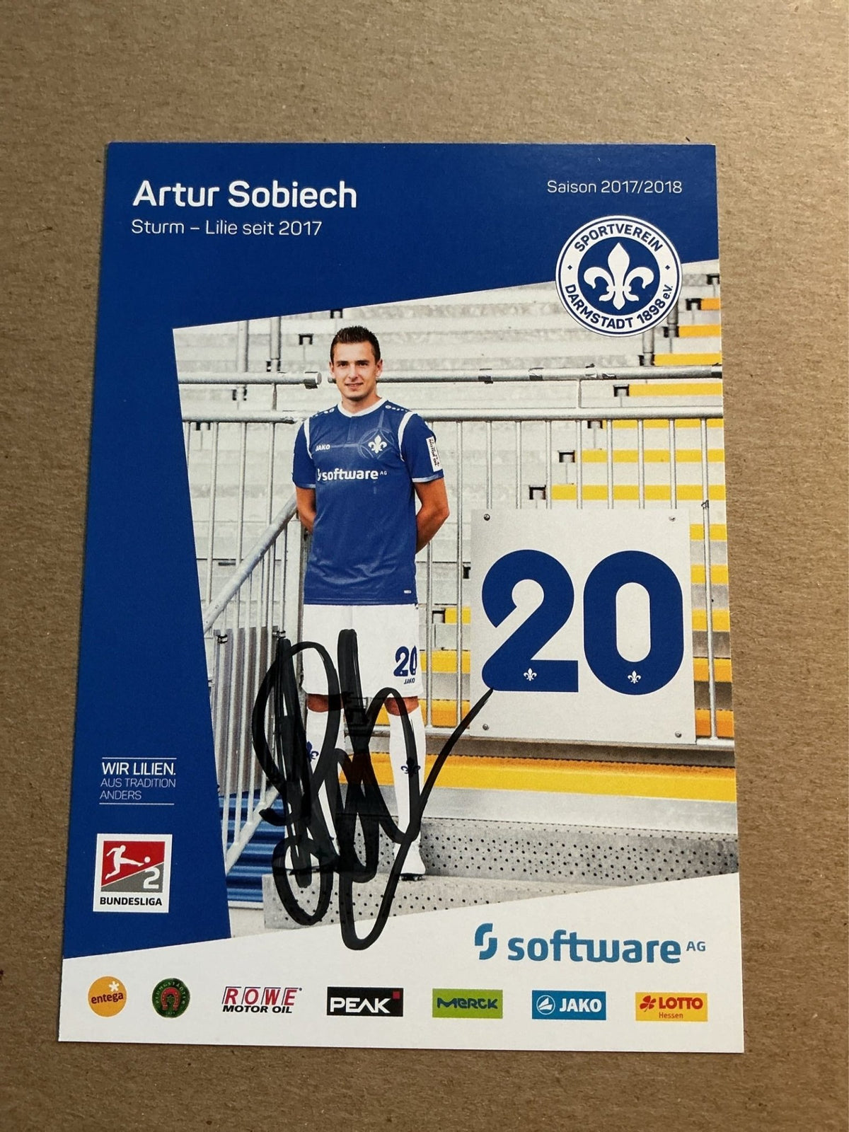 Artur Sobiech, Poland 🇵🇱 SV Darmstadt 98 2017/18 hand signed - Autographs-World