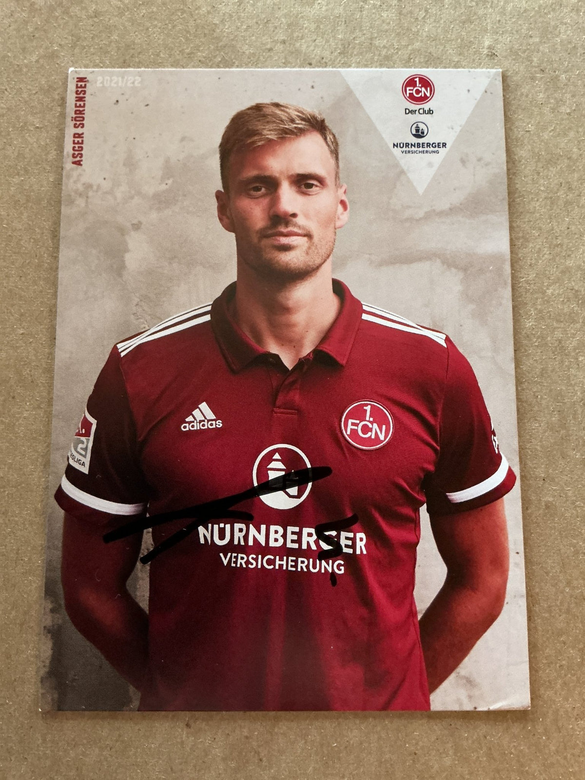 Asger Sørensen, Denmark 🇩🇰 1.FC Nürnberg 2021/22 hand signed - Autographs-World