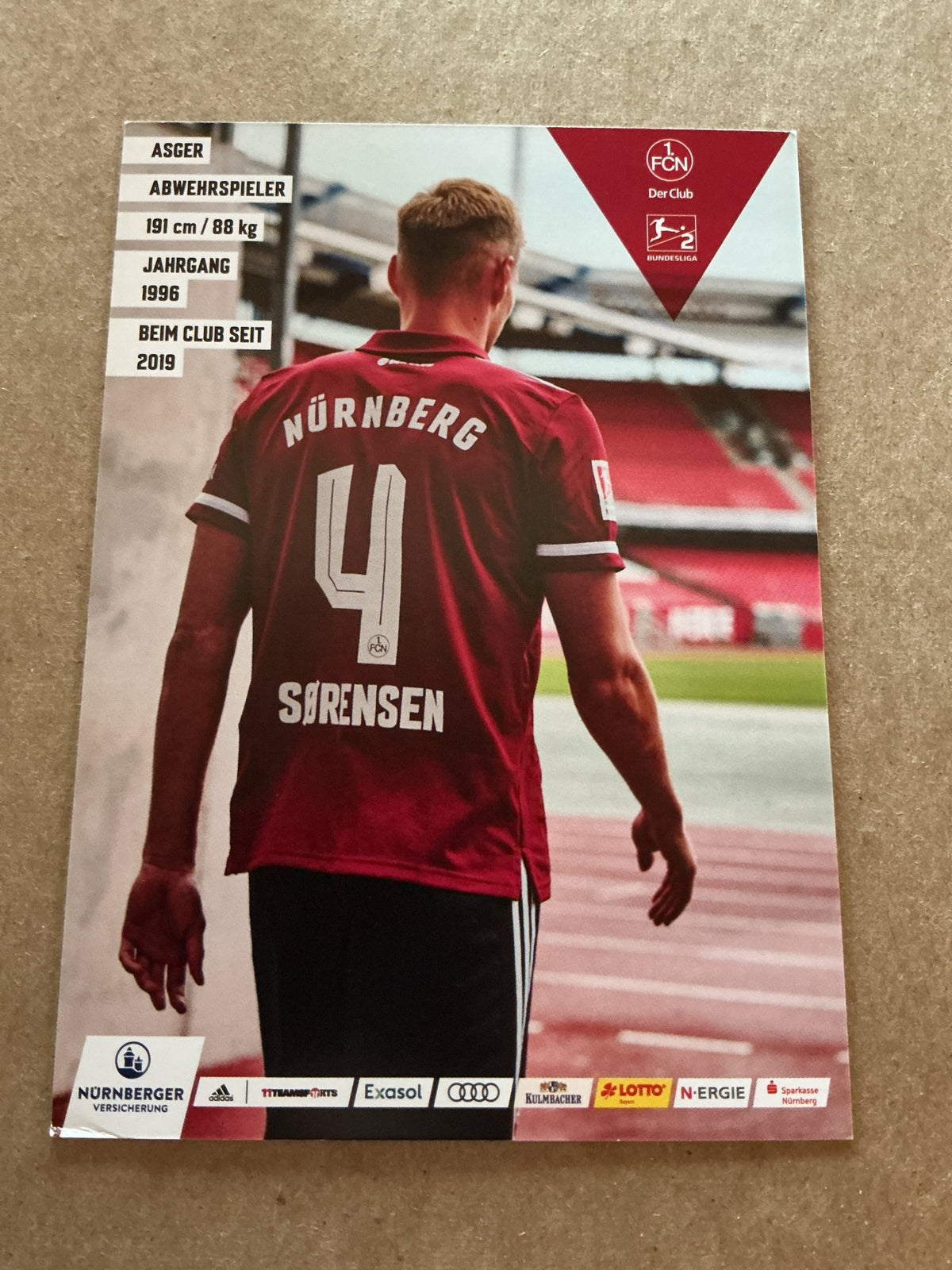 Asger Sørensen, Denmark 🇩🇰 1.FC Nürnberg 2021/22 hand signed - Autographs-World