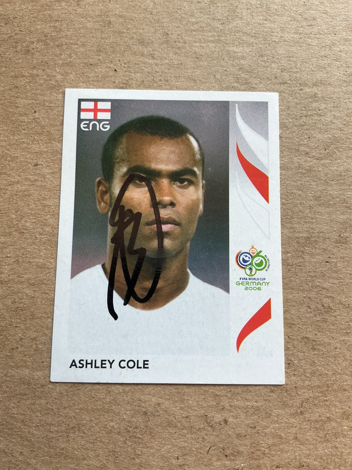 Ashley Cole, England 🏴󠁧󠁢󠁥󠁮󠁧󠁿 FIFA World Cup 2006 Panini hand signed - Autographs-World