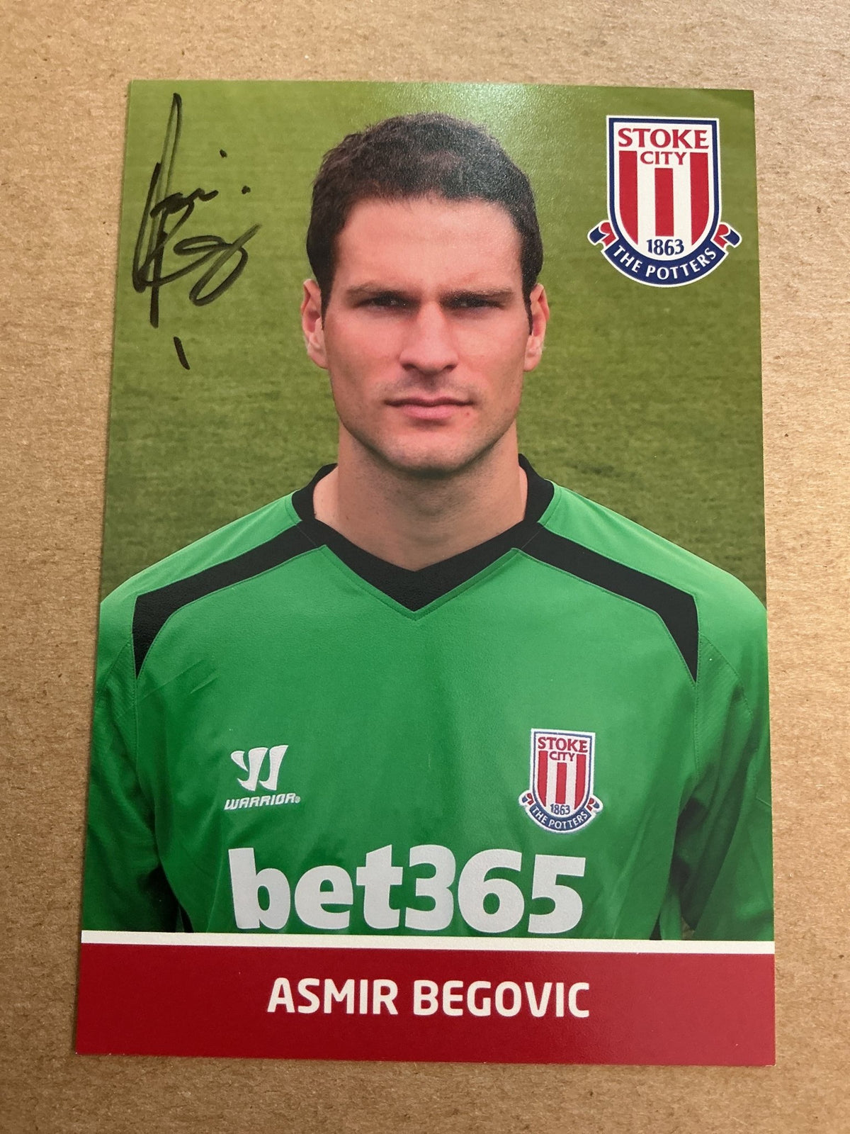 Asmir Begovic, Bosnia 🇧🇦 Stoke City FC 2014/15 hand signed - Autographs-World
