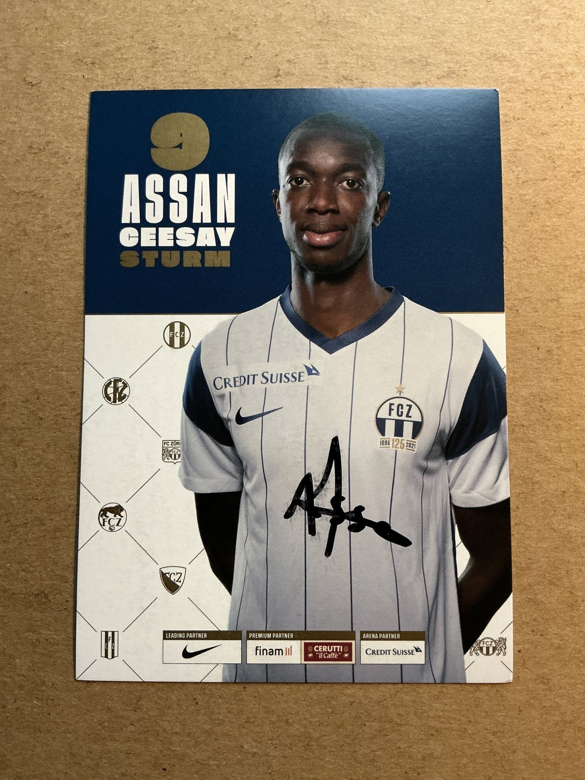 Assan Cessay, Gambia 🇬🇲 FC Zürich 2021/22 hand signed - Autographs-World