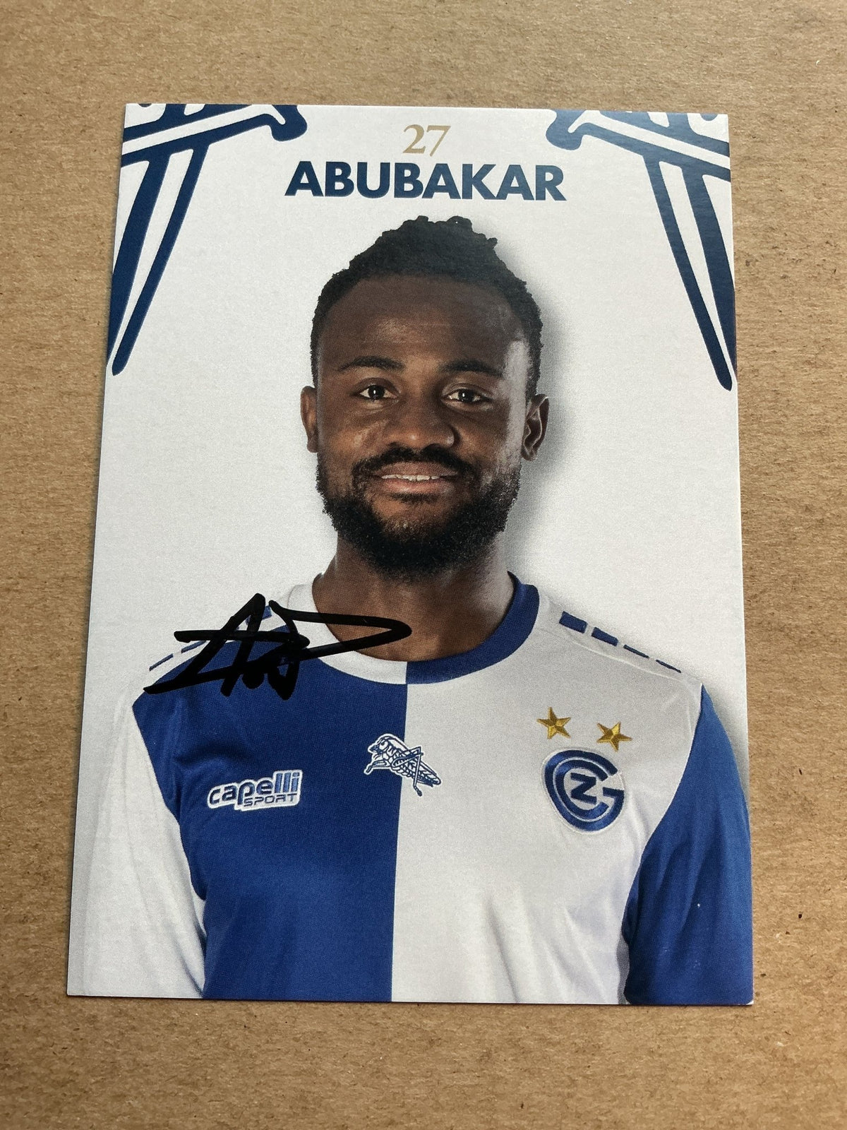 Asumah Abubakar, Portugal 🇵🇹 Grasshopper Club Zürich 2023/24 hand signed - Autographs-World