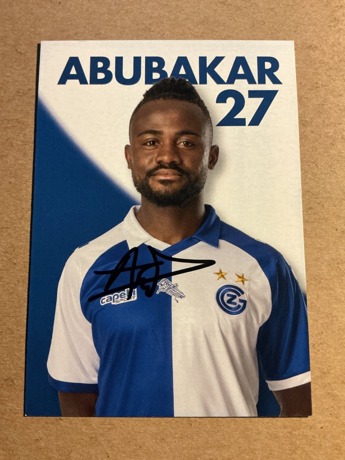 Asumah Abubakar, Portugal 🇵🇹 Grasshopper Zürich 2024/25 hand signed - Autographs-World