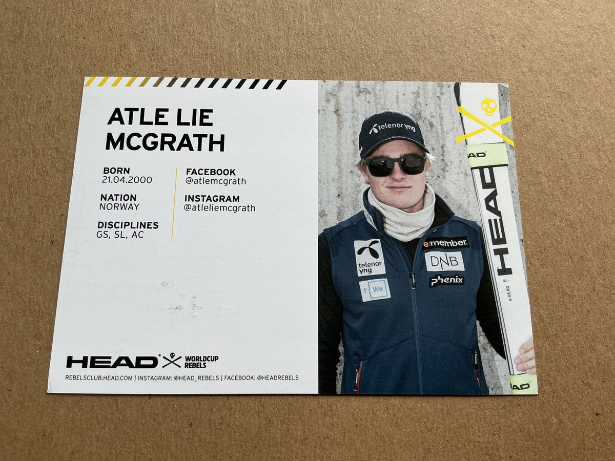 Atle Lie McGrath, Norway 🇳🇴 Alpine Winter 2021/22 hand signed - Autographs-World