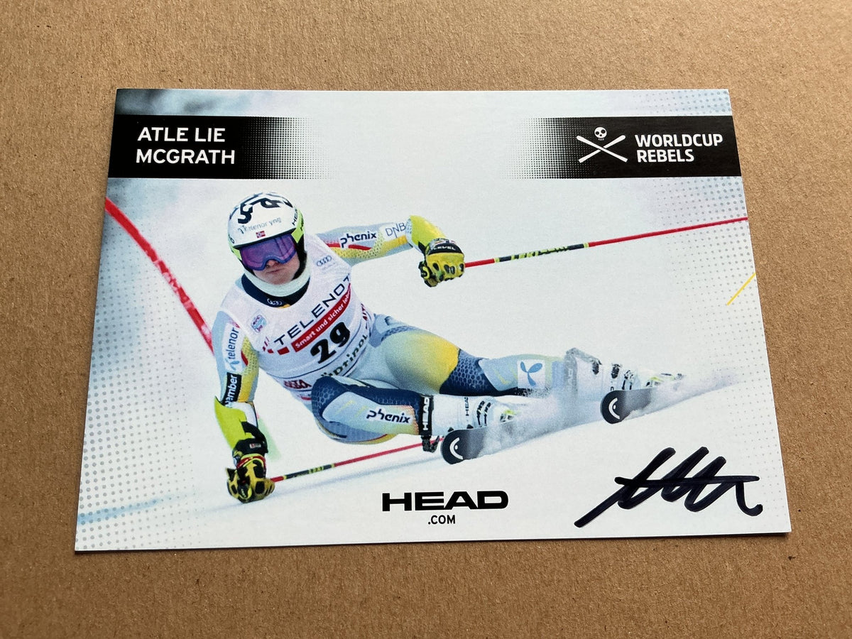 Atle Lie McGrath, Norway 🇳🇴 Alpine Winter 2021/22 hand signed - Autographs-World