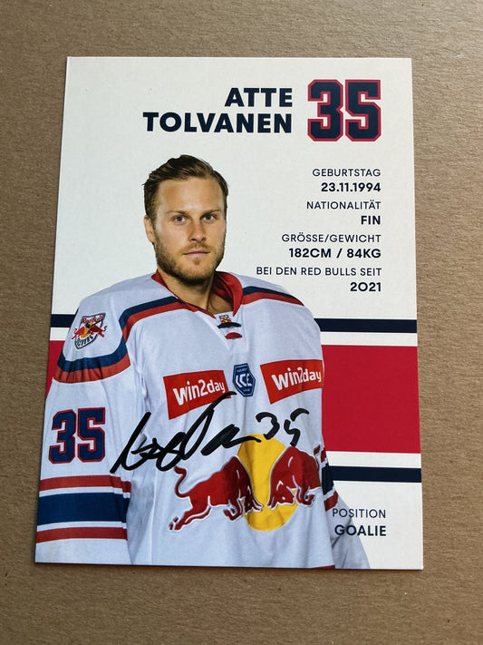 Atte Tolvanen, Finland 🇫🇮 EC Red Bull Salzburg 2024/25 hand signed - Autographs-World