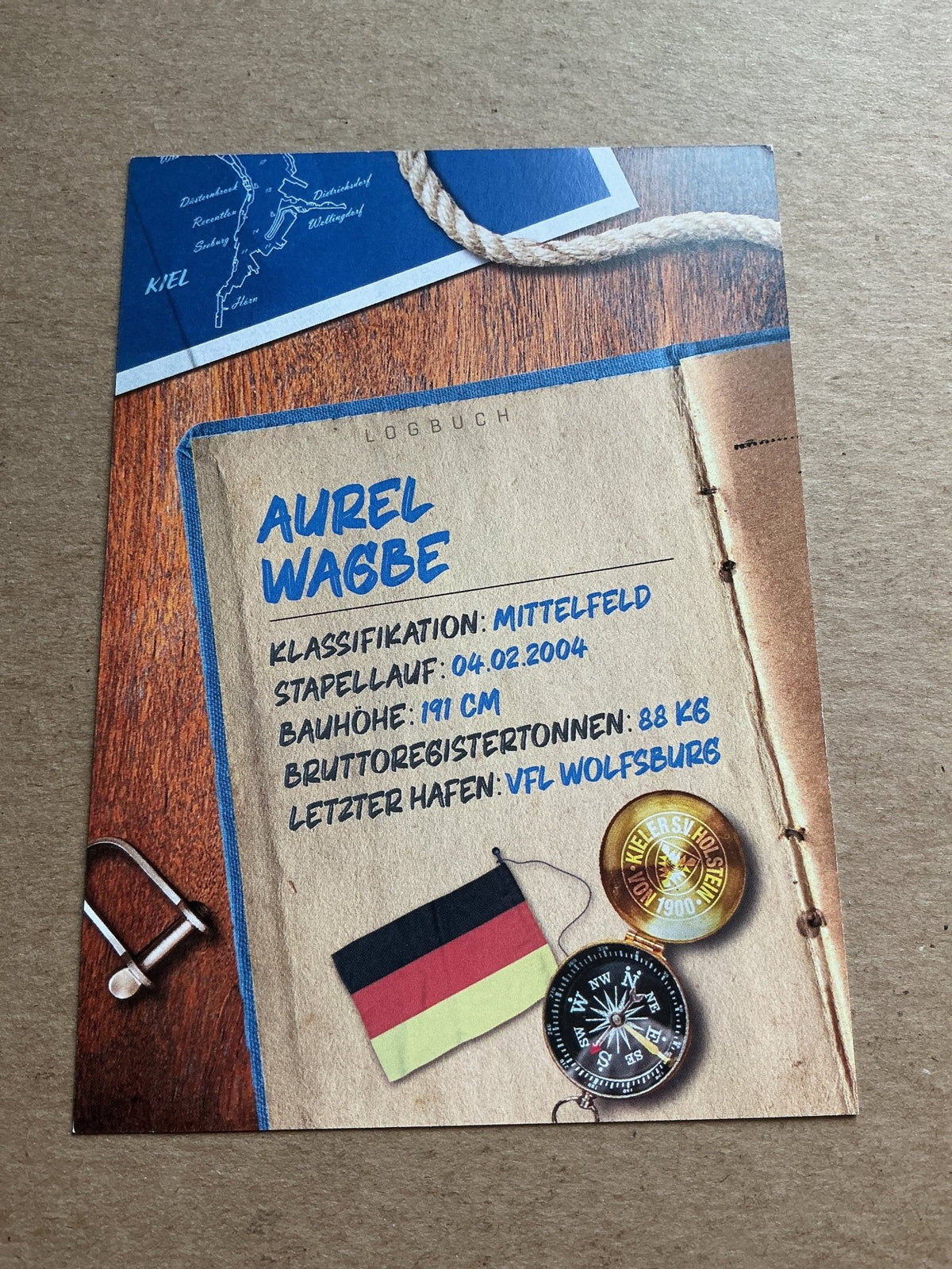 Aurel Wagbe, Germany 🇩🇪 Holstein Kiel 2024/25 hand signed - Autographs-World