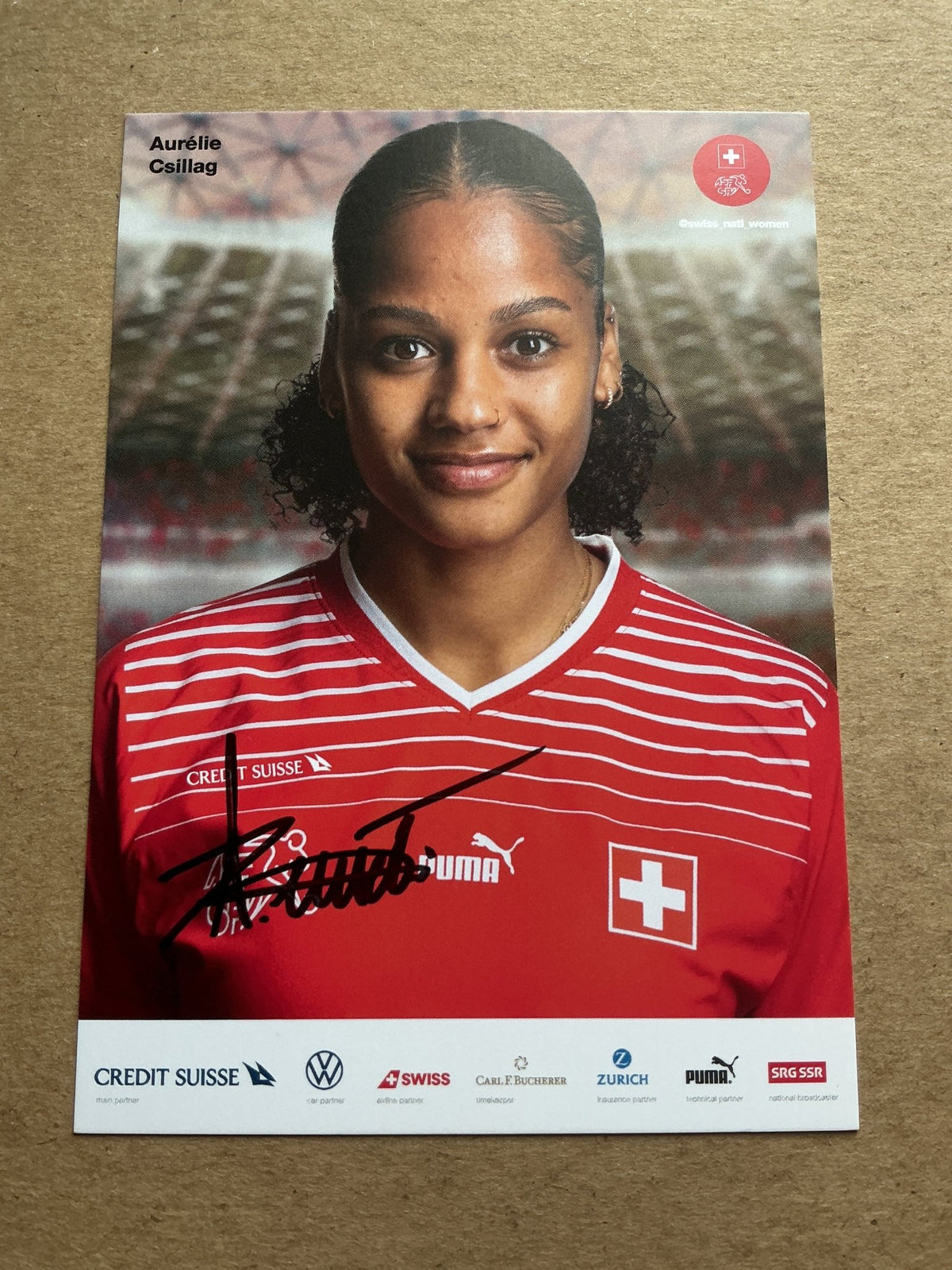 Aurelie Csillag, Switzerland 🇨🇭 Women’s World Cup 2023 hand signed - Autographs-World