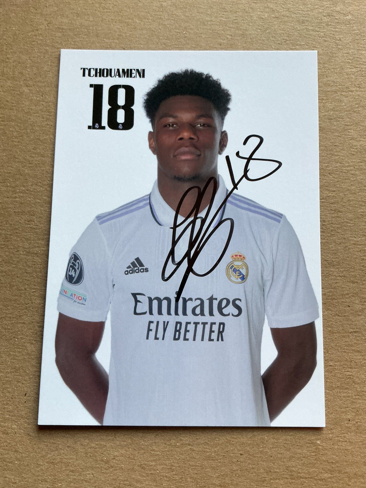 Aurélien Tchouaméni, France 🇫🇷 Real Madrid 2022/23 hand signed - Autographs-World
