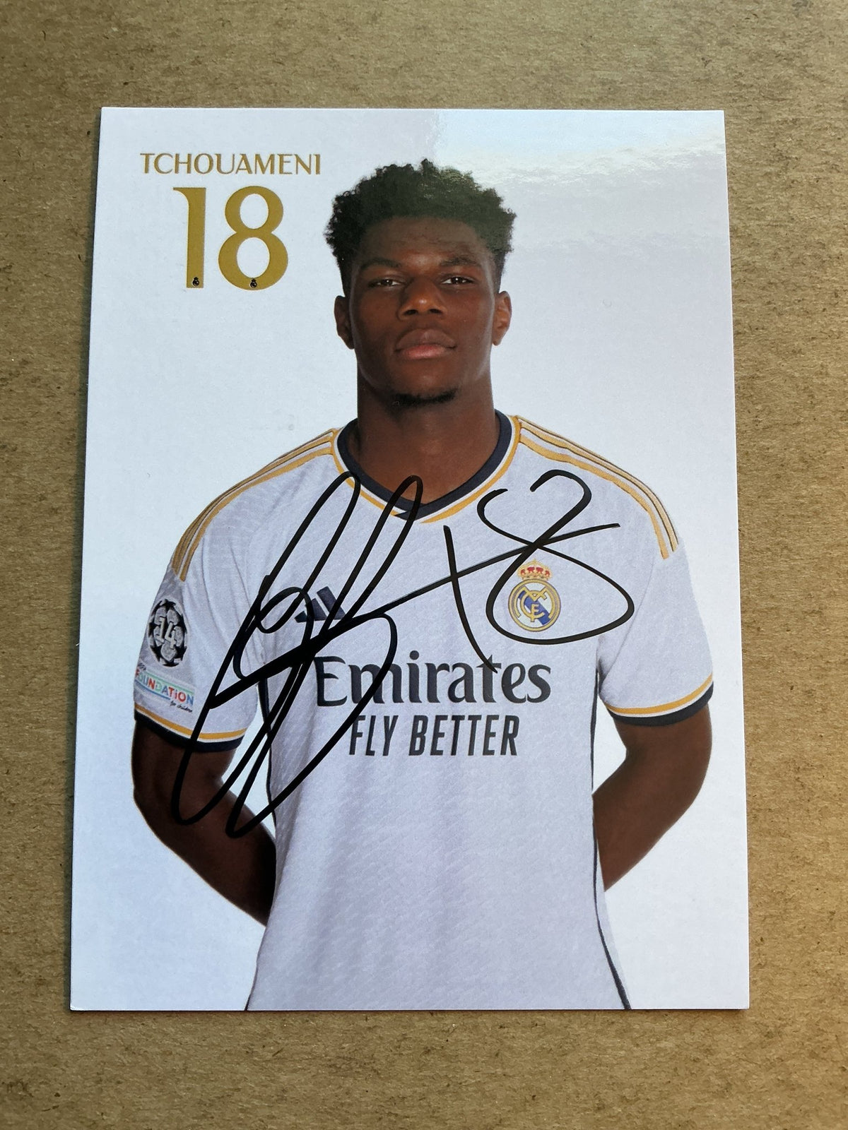 Aurélien Tchouaméni, France 🇫🇷 Real Madrid 2023/24 hand signed - Autographs-World